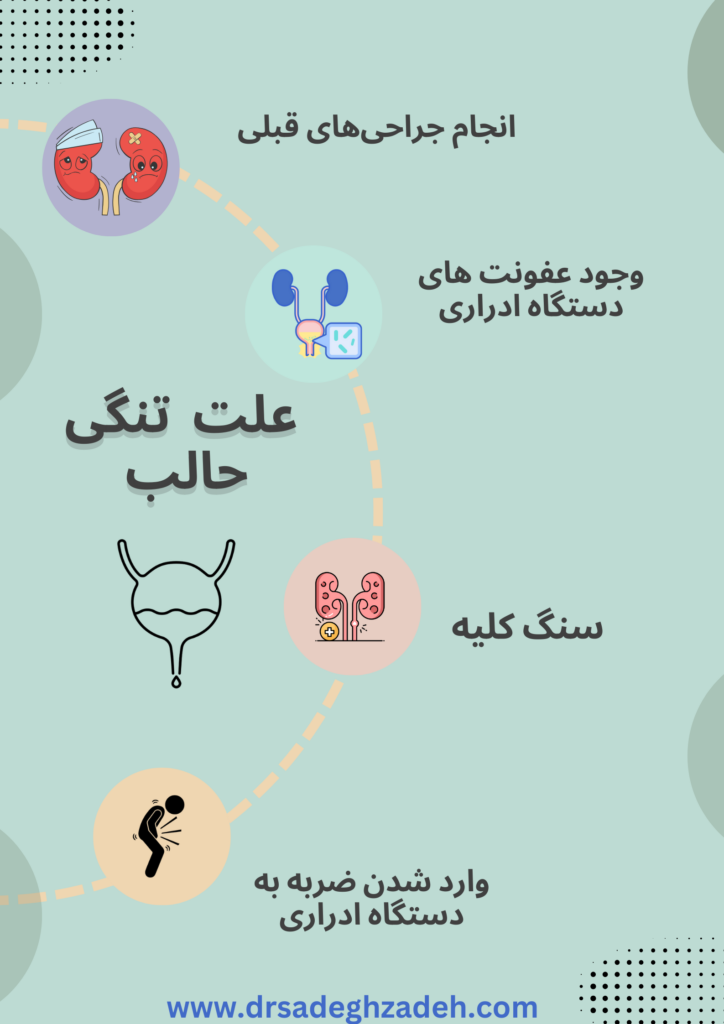 تصویر اینفوگرافیک از تنگی حالب 